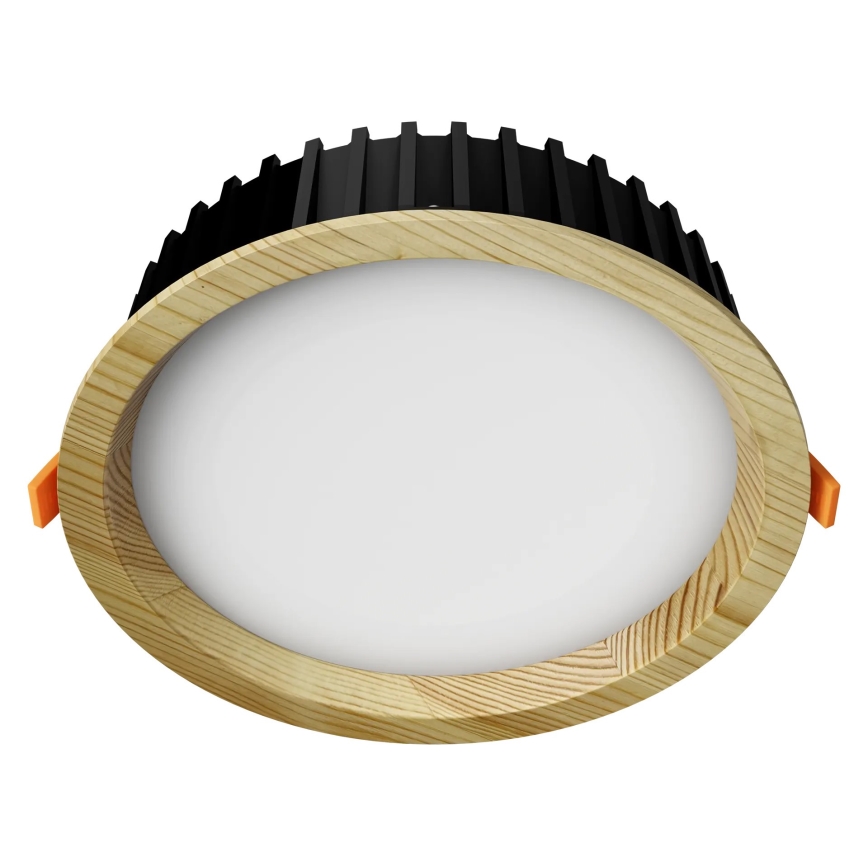 APLED - LED Iegremdējama lampa RONDO WOODLINE LED/12W/230V 3000K d. 20 cm priede masīvkoks