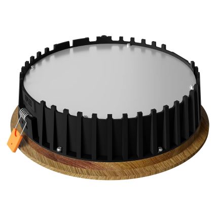 APLED - LED Iegremdējama lampa RONDO WOODLINE LED/12W/230V 4000K d. 20 cm ozols masīvkoks