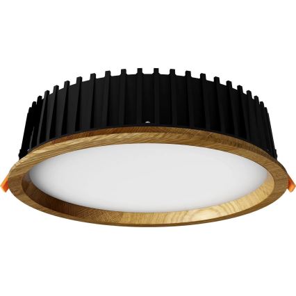 APLED - LED Iegremdējama lampa RONDO WOODLINE LED/18W/230V 3000K d. 26 cm ozols masīvkoks