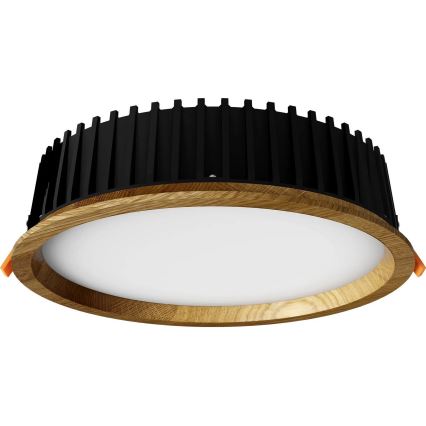 APLED - LED Iegremdējama lampa RONDO WOODLINE LED/18W/230V 4000K d. 26 cm ozols masīvkoks