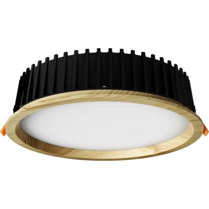 APLED - LED Iegremdējama lampa RONDO WOODLINE LED/18W/230V 4000K d. 26 cm priede masīvkoks