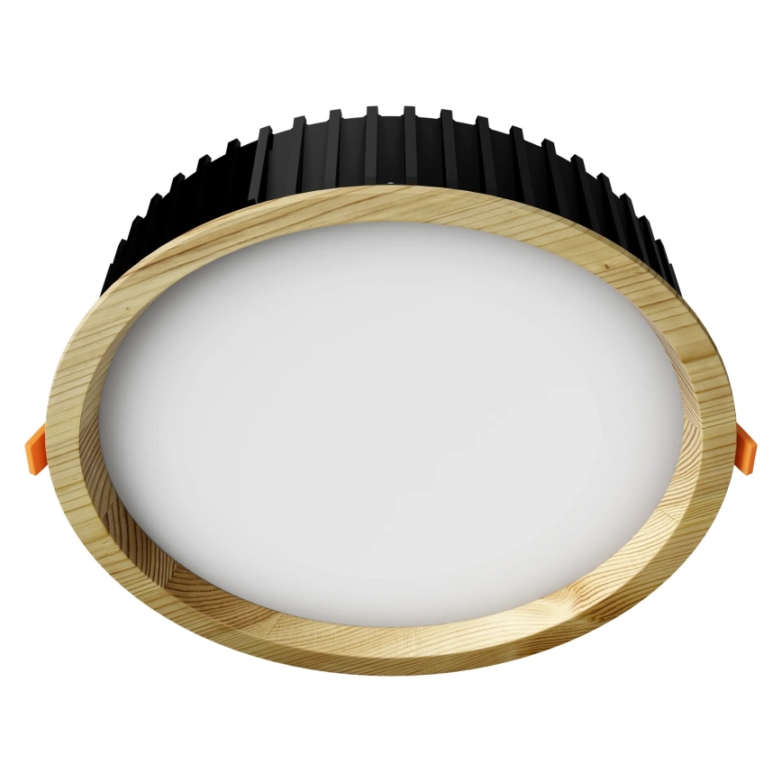APLED - LED Iegremdējama lampa RONDO WOODLINE LED/18W/230V 4000K d. 26 cm priede masīvkoks