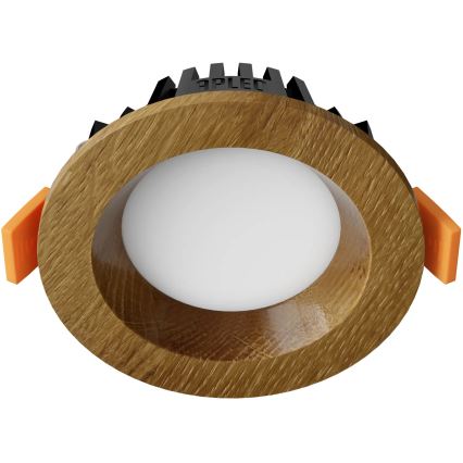 APLED - LED Iegremdējama lampa RONDO WOODLINE LED/3W/230V 3000K d. 9 cm ozols masīvkoks