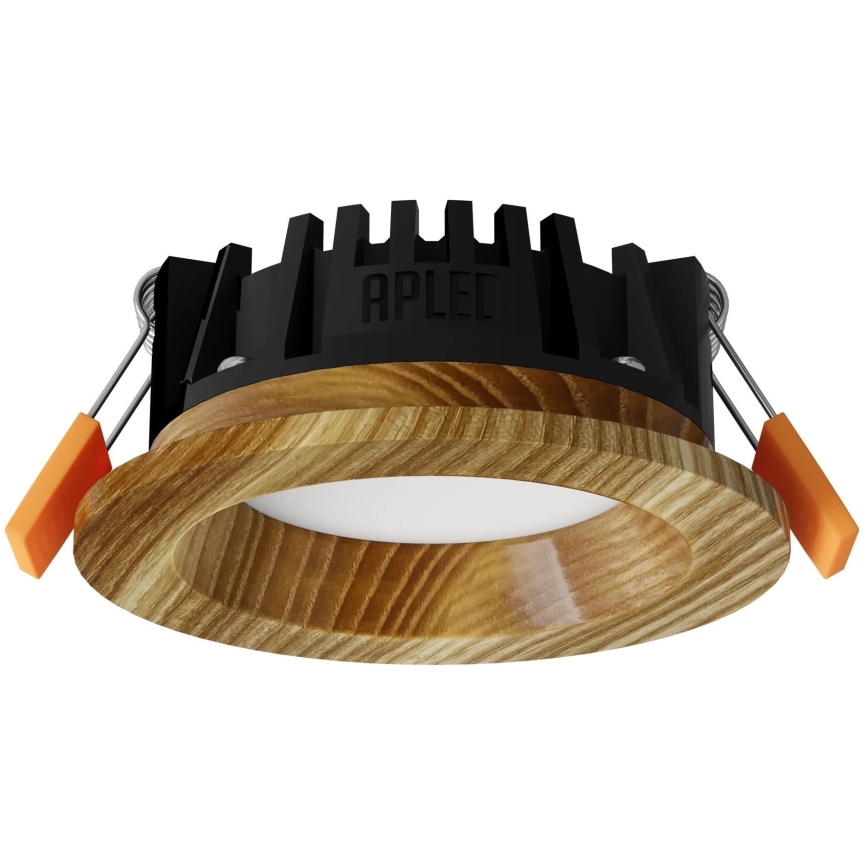 APLED - LED Iegremdējama lampa RONDO WOODLINE LED/3W/230V 4000K d. 9 cm oša masīvkoks