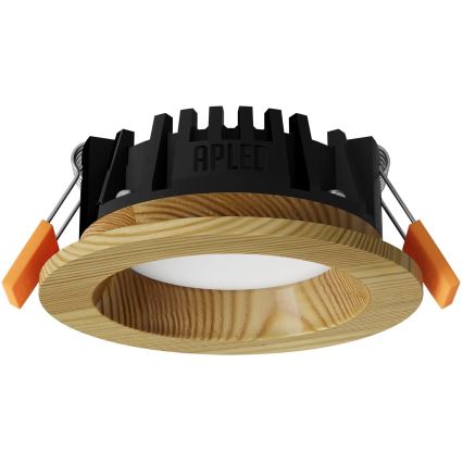 APLED - LED Iegremdējama lampa RONDO WOODLINE LED/3W/230V 4000K d. 9 cm priede masīvkoks