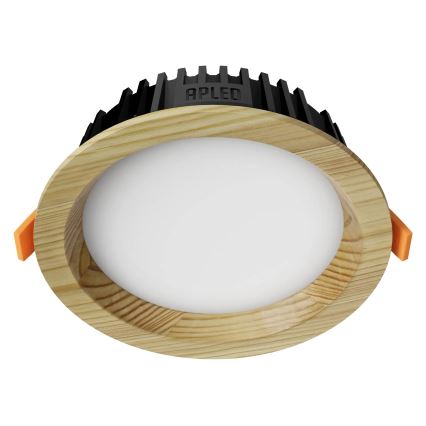 APLED - LED Iegremdējama lampa RONDO WOODLINE LED/6W/230V 3000K d. 15 cm priede masīvkoks