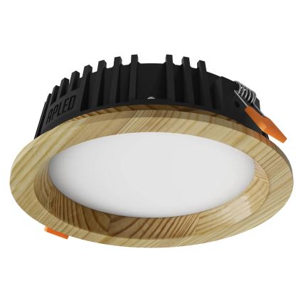 APLED - LED Iegremdējama lampa RONDO WOODLINE LED/6W/230V 4000K d. 15 cm priede masīvkoks