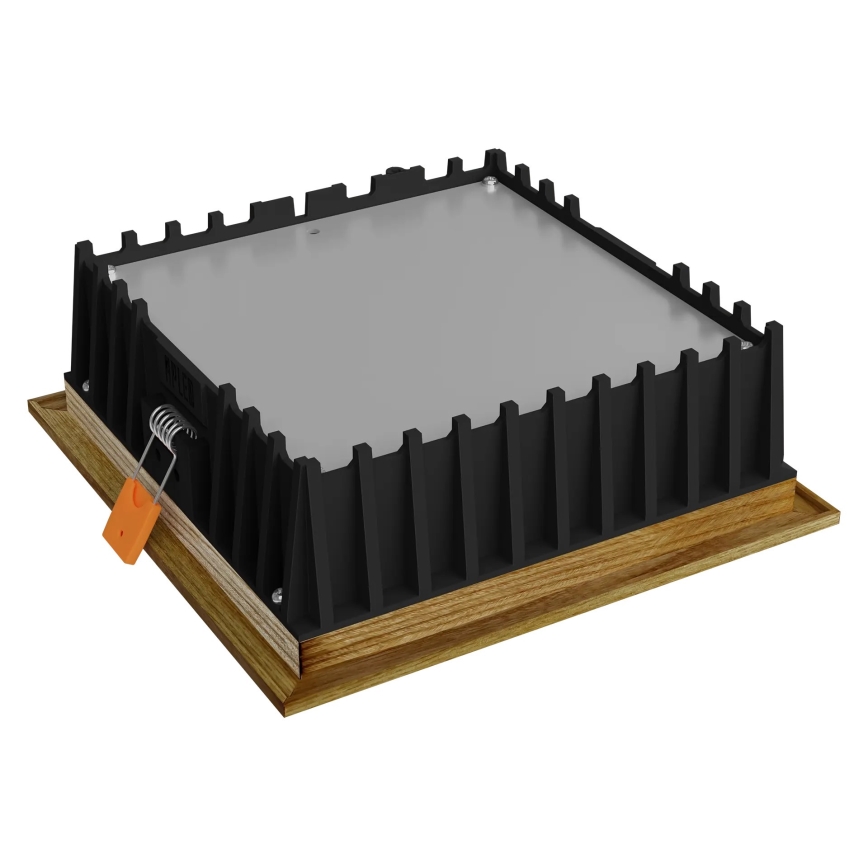 APLED - LED Iegremdējama lampa SQUARE WOODLINE LED/12W/230V 3000K 17x17 cm oša masīvkoks
