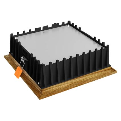 APLED - LED Iegremdējama lampa SQUARE WOODLINE LED/12W/230V 3000K 17x17 cm ozols masīvkoks