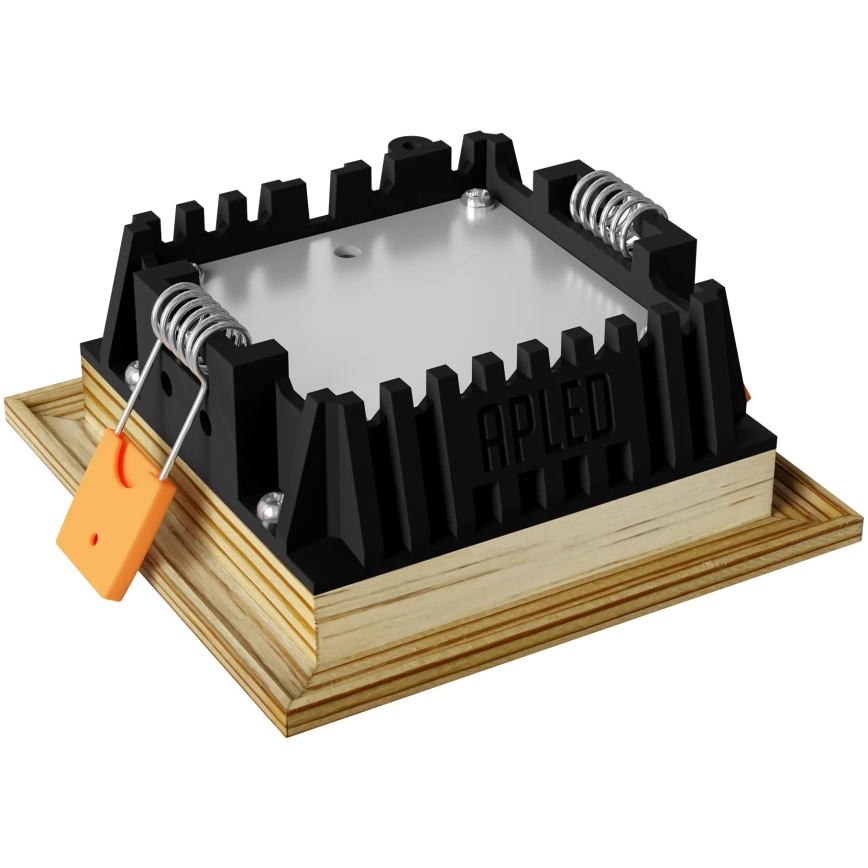 APLED - LED Iegremdējama lampa SQUARE WOODLINE LED/3W/230V 4000K 9x9 cm priede masīvkoks