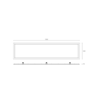 APLED - LED Vannas istabas iegremdējams panelis QUADRA LED/40W/230V 4000K IP41 120x30cm