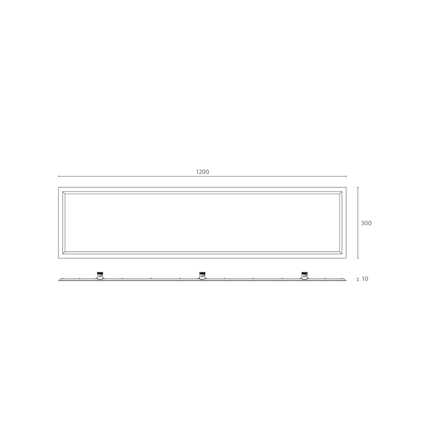 APLED - LED Vannas istabas iegremdējams panelis QUADRA LED/40W/230V 4000K IP41 120x30cm