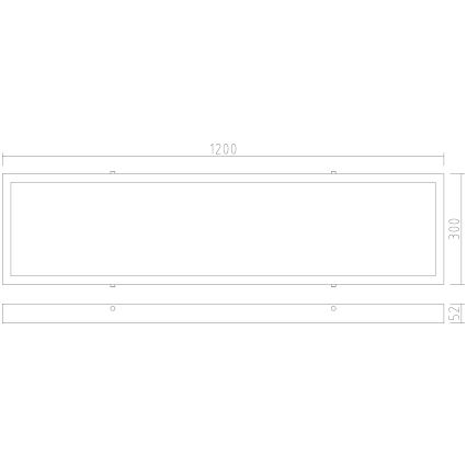 APLED - LED Virsapmetuma panelis LONG LED/40W/230V 4000K 120x30cm IP41 balts