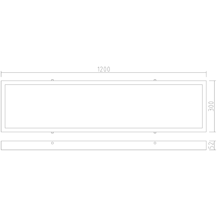 APLED - LED Virsapmetuma panelis LONG LED/40W/230V 4000K 120x30cm IP41 balts