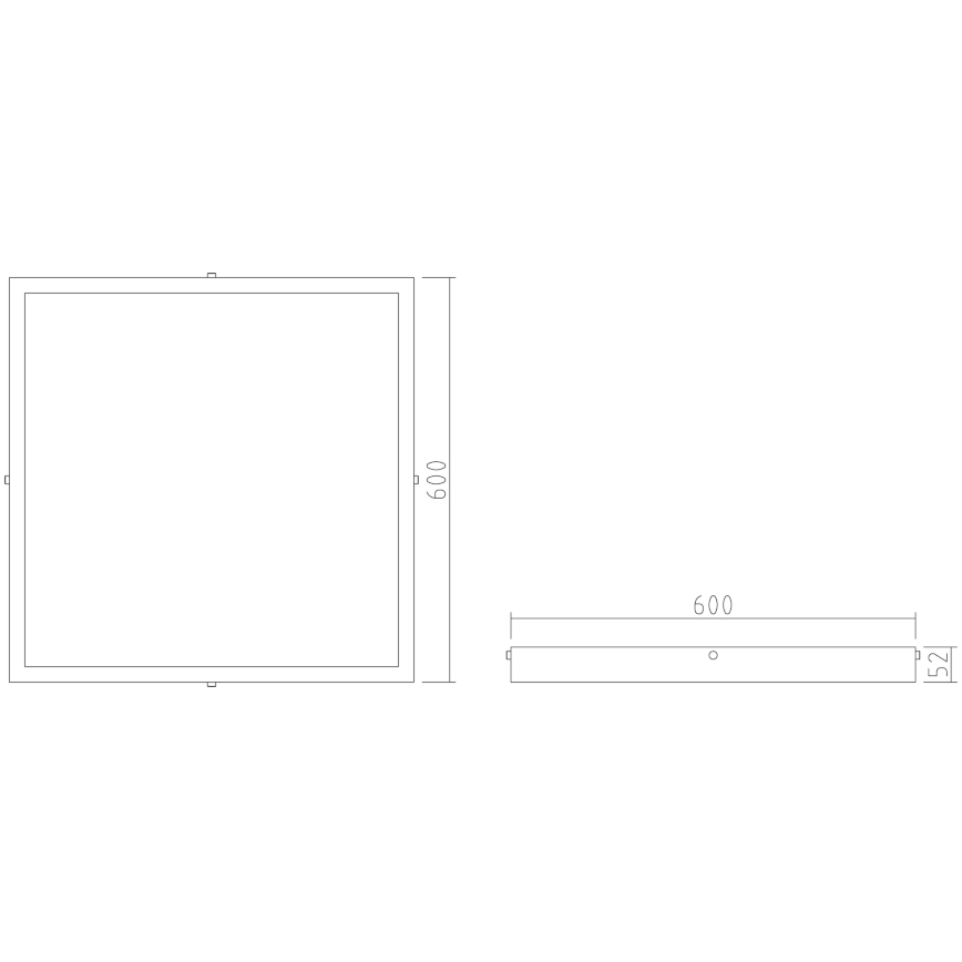 APLED - LED Virsapmetuma panelis QUADRA LED/40W/230V 4000K 60x60cm IP41