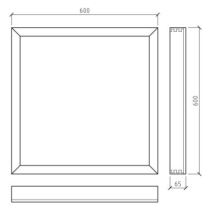 APLED - LED Virsapmetuma panelis QUADRA LED/40W/230V ozolkoks