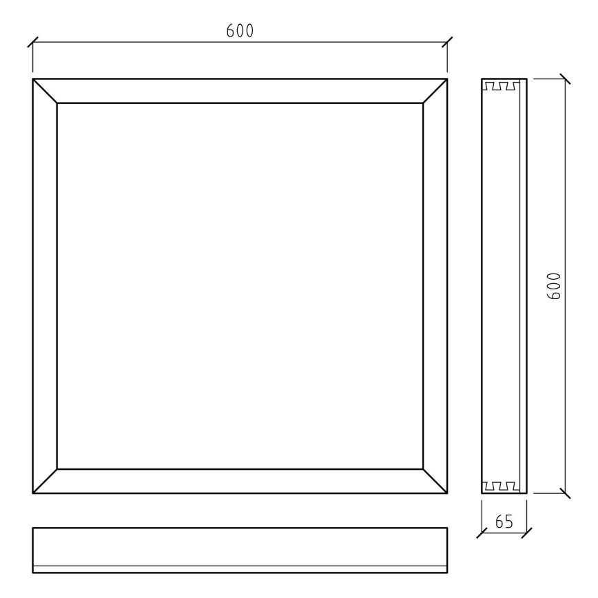 APLED - LED Virsapmetuma panelis QUADRA LED/40W/230V ozolkoks