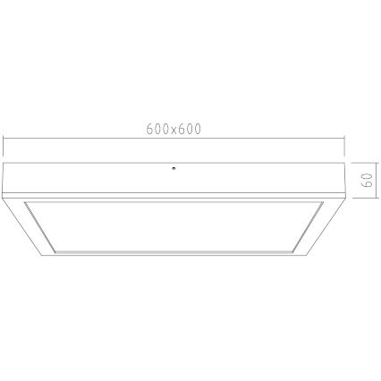 APLED - LED Virsapmetuma panelis QUADRA LED/40W/230V ozolkoks