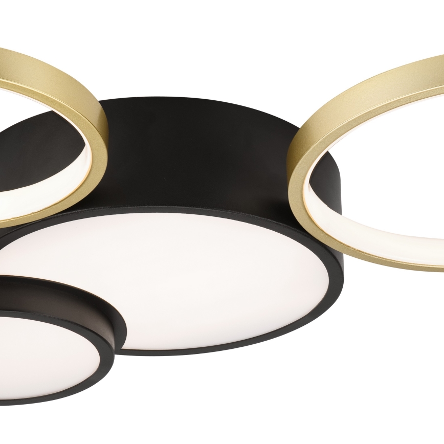Aptumšojama griestu lampa ALIZEE LED/30W/230V 3000-6500K melna/zelta