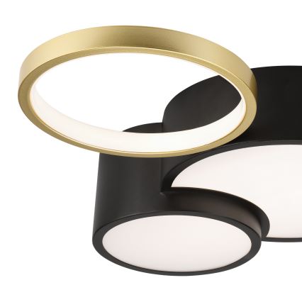Aptumšojama griestu lampa ALIZEE LED/30W/230V 3000-6500K melna/zelta