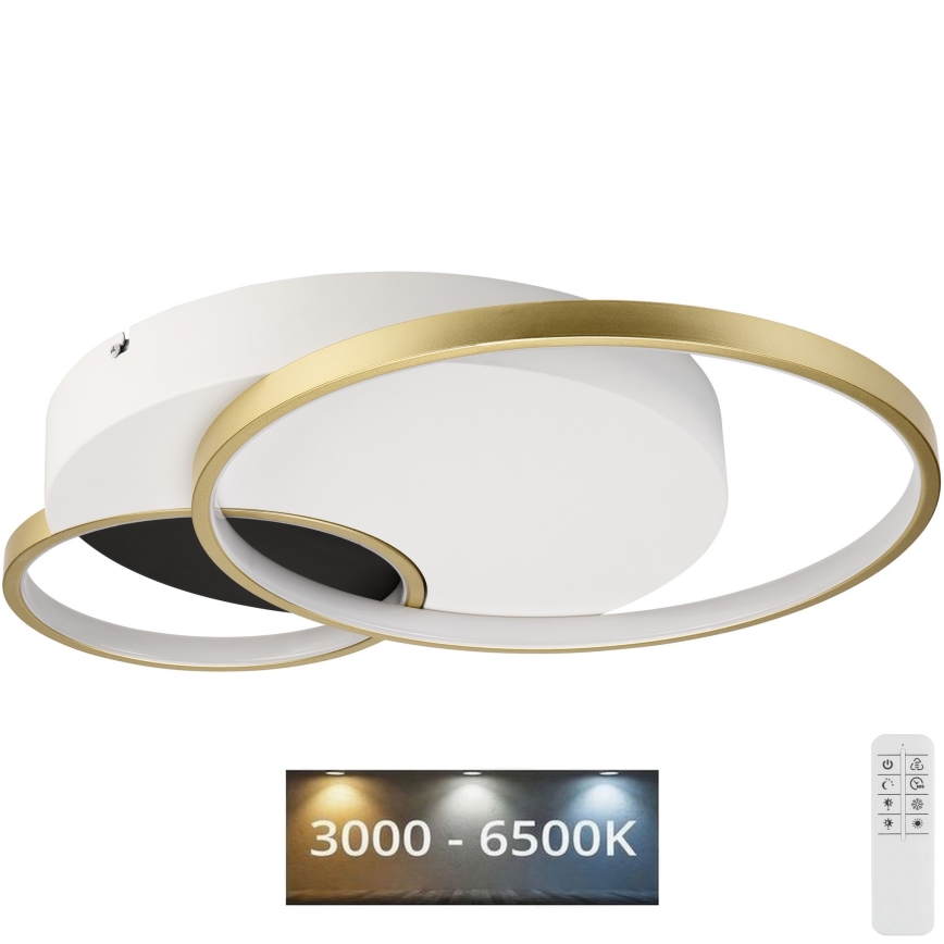 Aptumšojama griestu lampa BENITO LED/31W/230V 3000-6500K balta/zelta