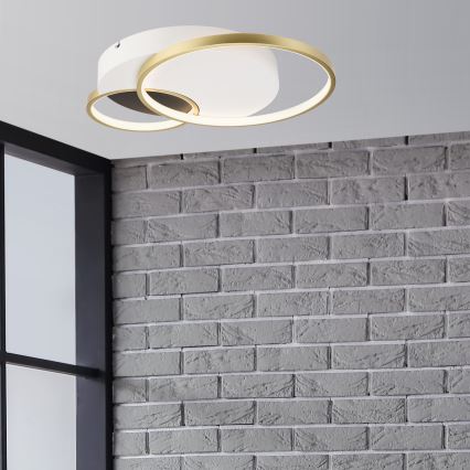Aptumšojama griestu lampa BENITO LED/31W/230V 3000-6500K balta/zelta
