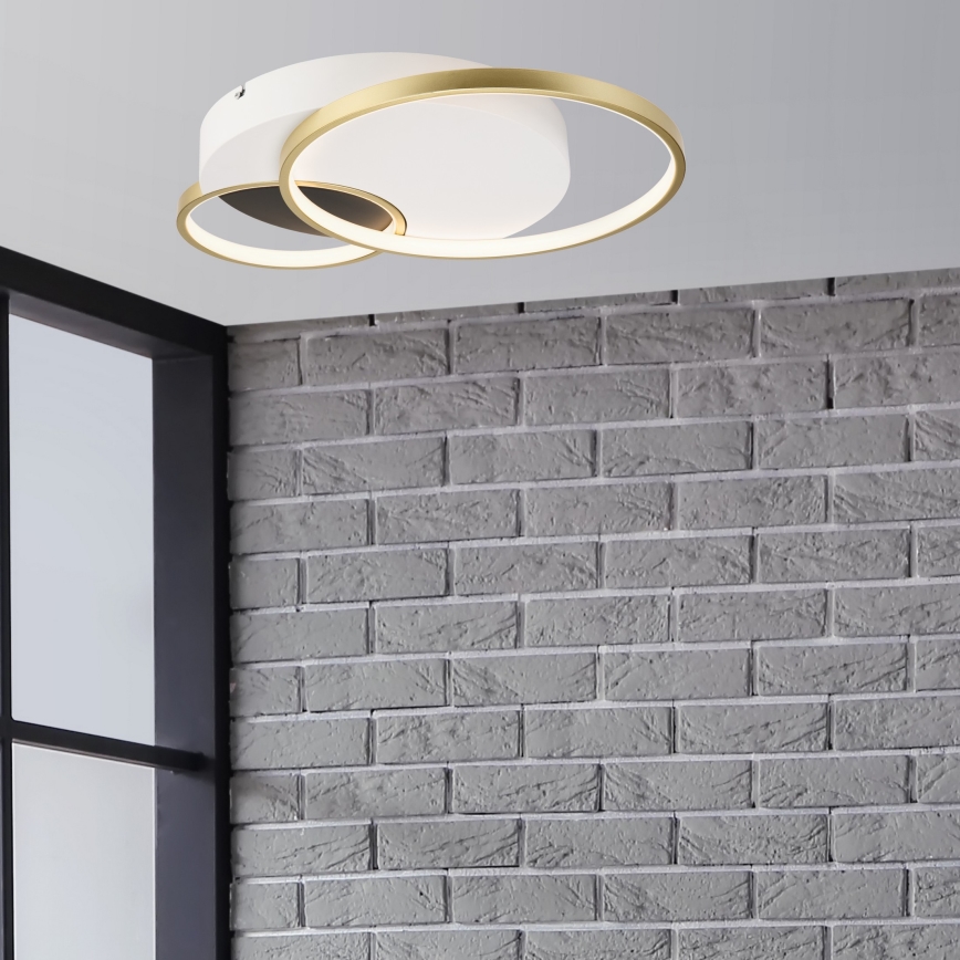 Aptumšojama griestu lampa BENITO LED/31W/230V 3000-6500K balta/zelta