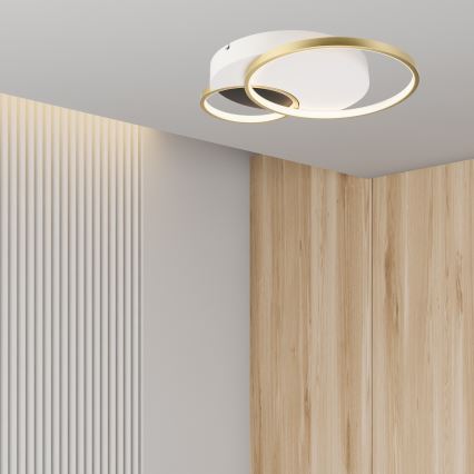 Aptumšojama griestu lampa BENITO LED/31W/230V 3000-6500K balta/zelta