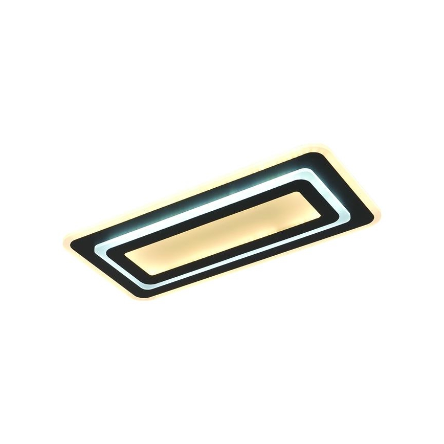Aptumšojams LED griestu gaismeklis LED/85W/230V 3000-6500K melns + ar tālvadības pulti