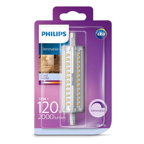 Aptumšojama LED spuldze Philips R7s/14W/230V 4000K 118 mm