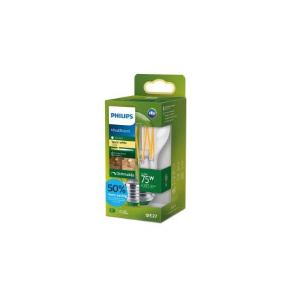 Aptumšojama LED spuldze ULTRAEFFICIENT VINTAGE Philips A60 E27/5,2W/230V 2700K