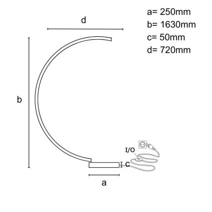 Aptumšojama LED stāvlampa LED/28W/230V 3000-6500K + tālvadība