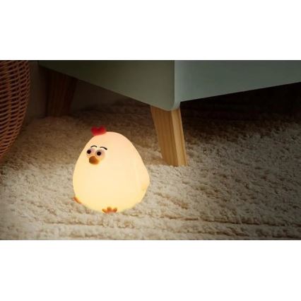 Regulējama uzlādējama LED bērnu nakts gaismiņa LED/1W/5V 3000K 800 mAh cālis