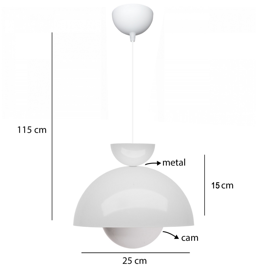Apturēšanas lampa SALVA 1xE27/15W/230V balta