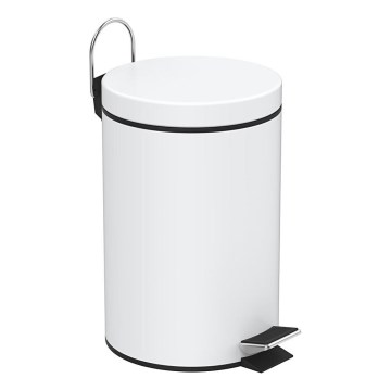 Aqualine - Atkritumu tvertne SIMPLE LINE 3 l matēts balts