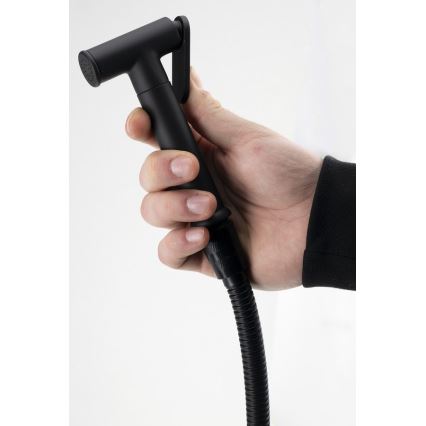 Aqualine - Bidē krāns ar dušu iebūvējamai uzstādīšanai matēts melna