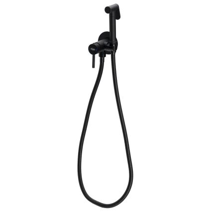 Aqualine - Bidē krāns ar dušu iebūvējamai uzstādīšanai matēts melna