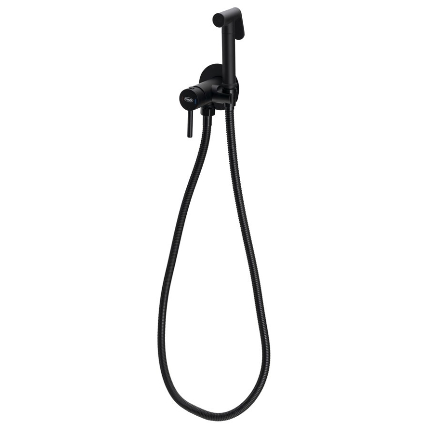 Aqualine - Bidē krāns ar dušu iebūvējamai uzstādīšanai matēts melna