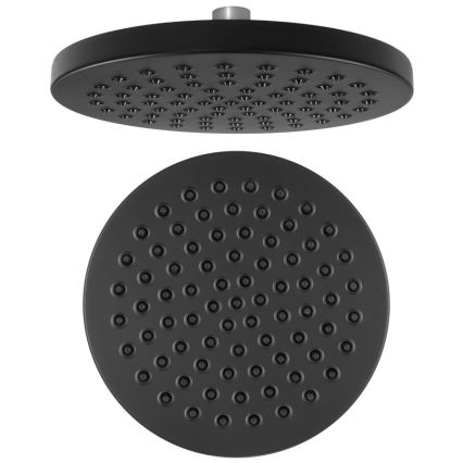Aqualine - Dušas galva d. 20 cm matēts melna