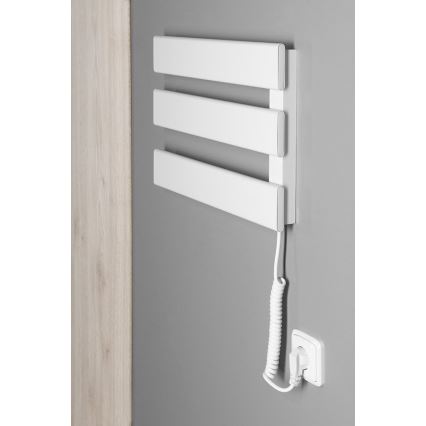 Aqualine - Elektriskais dvieļu žāvētājs ELVIS 50W/230V 34,2 cm balta pa labi