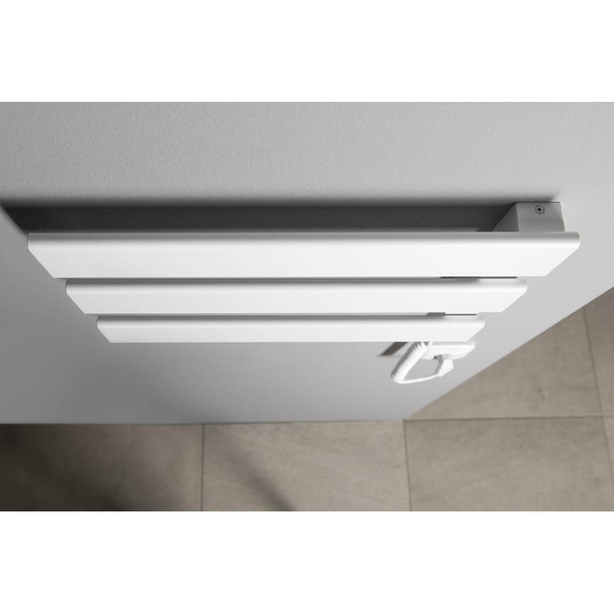 Aqualine - Elektriskais dvieļu žāvētājs ELVIS 50W/230V 34,2 cm balta pa labi