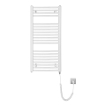 Aqualine - Elektriskais vannas istabas radiators ORBIT-E 300 W, 96 x 45 cm, balts, apaļš