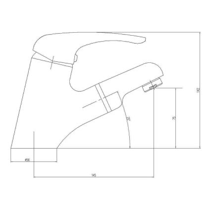 Aqualine - Izlietnes jaucējkrāns KASIOPEA 14,2 cm spīdīgs hroms