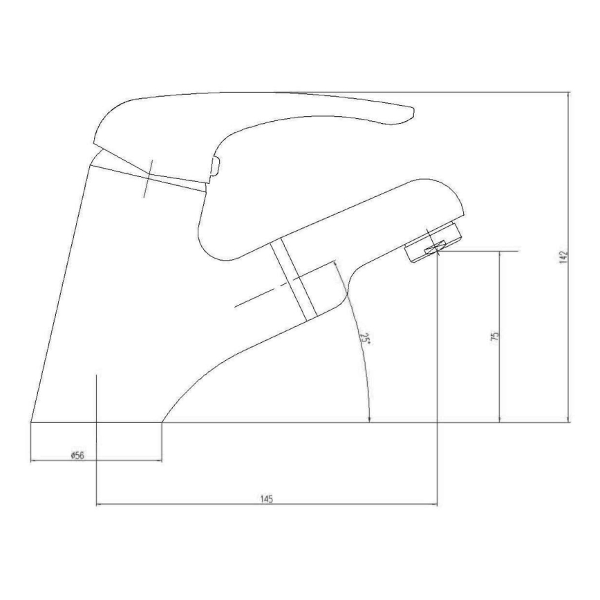 Aqualine - Izlietnes jaucējkrāns KASIOPEA 14,2 cm spīdīgs hroms