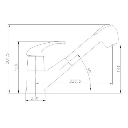 Aqualine - Izlietnes jaucējkrāns KASIOPEA 20 cm spīdīgs hroms