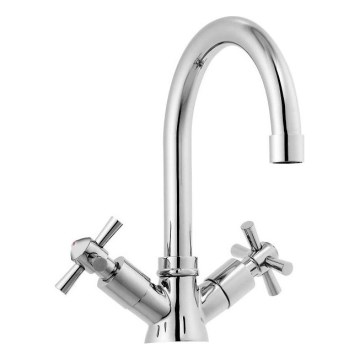 Aqualine - Izlietnes jaucējkrāns XENIA RETRO 22,2 cm spīdīgs hroms