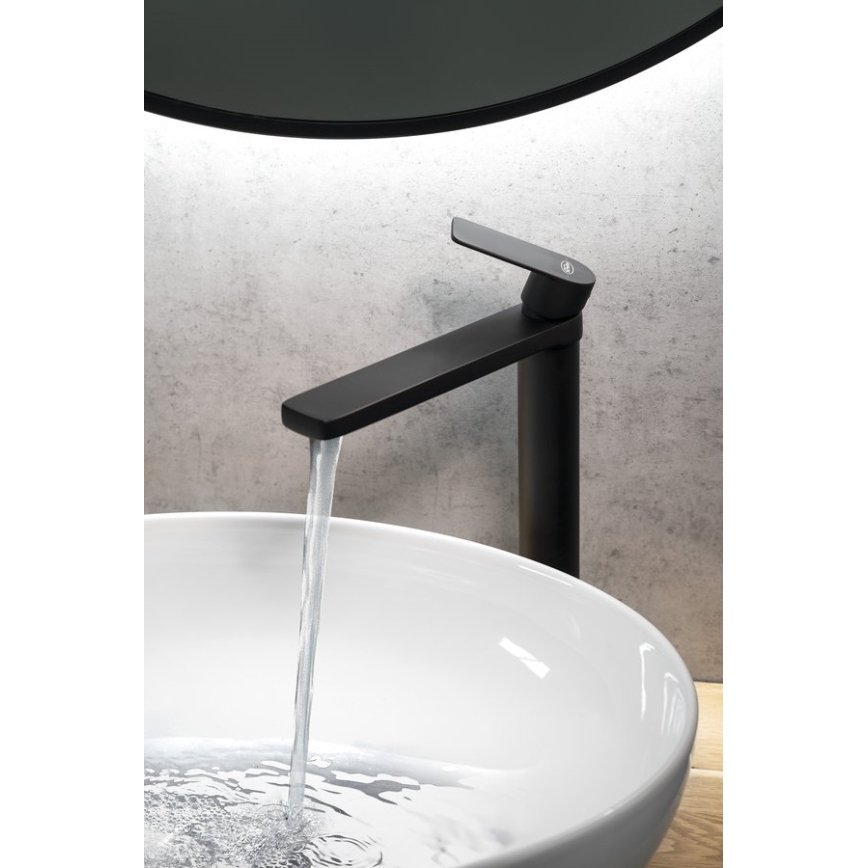 Aqualine - Izlietnes krāns DAPHNE 29 cm matēts melna