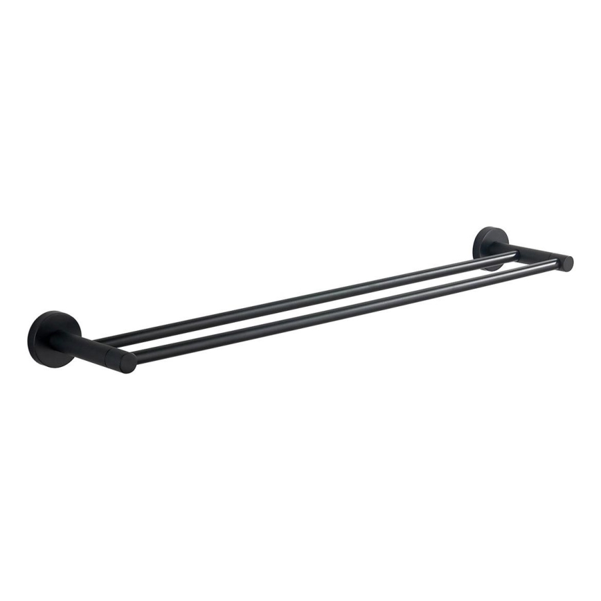 Aqualine - Sienas dvieļu turētājs SAMBA 12x64,5 cm melna