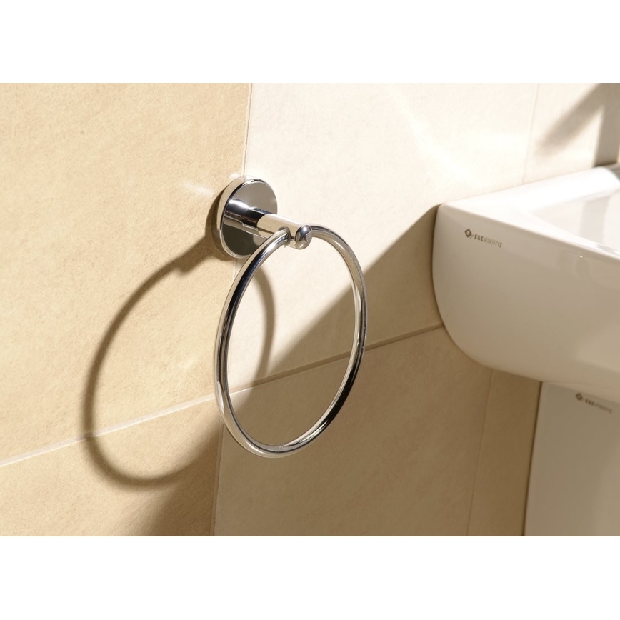 Aqualine - Sienas dvieļu turētājs SAMBA d. 15,5 cm spīdīgi hromēts