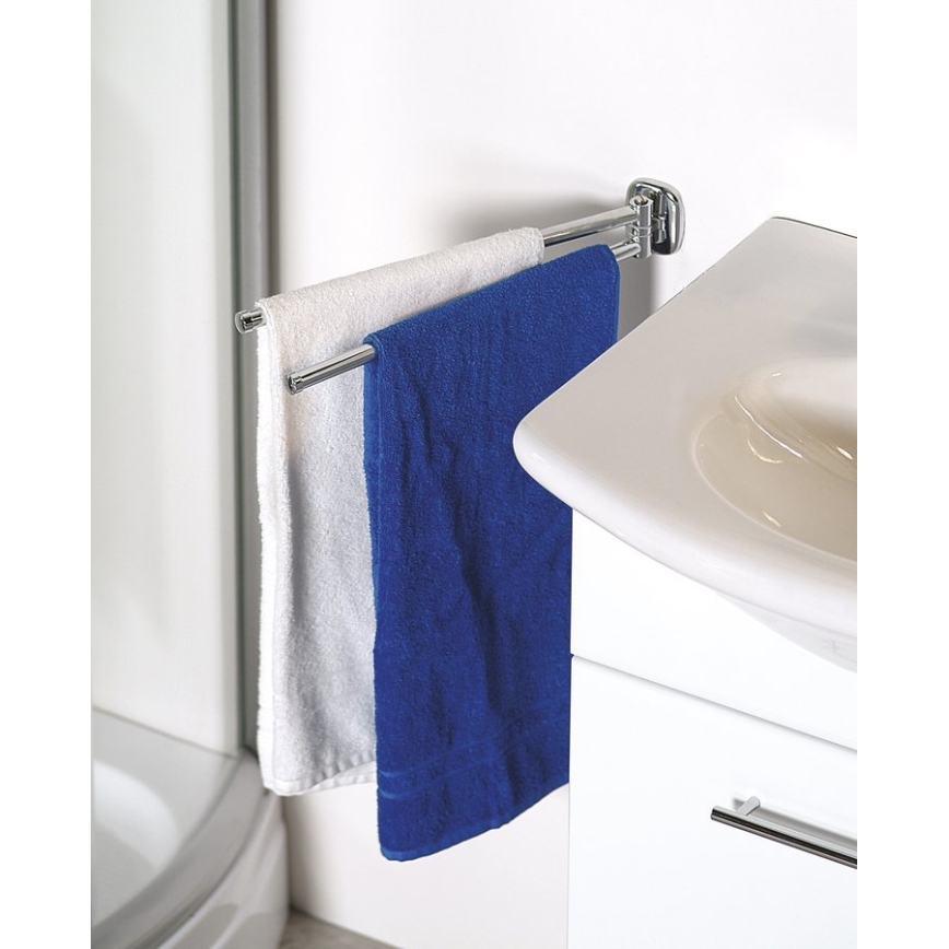 Aqualine - Sienas grozāms dvieļu pakaramais RUMBA 45 cm spīdīgi hromēts